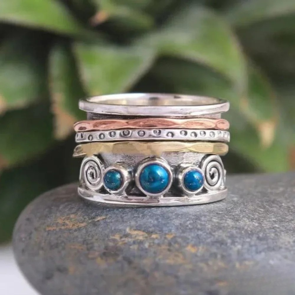 Bohemisk Safir Meditationsring.
