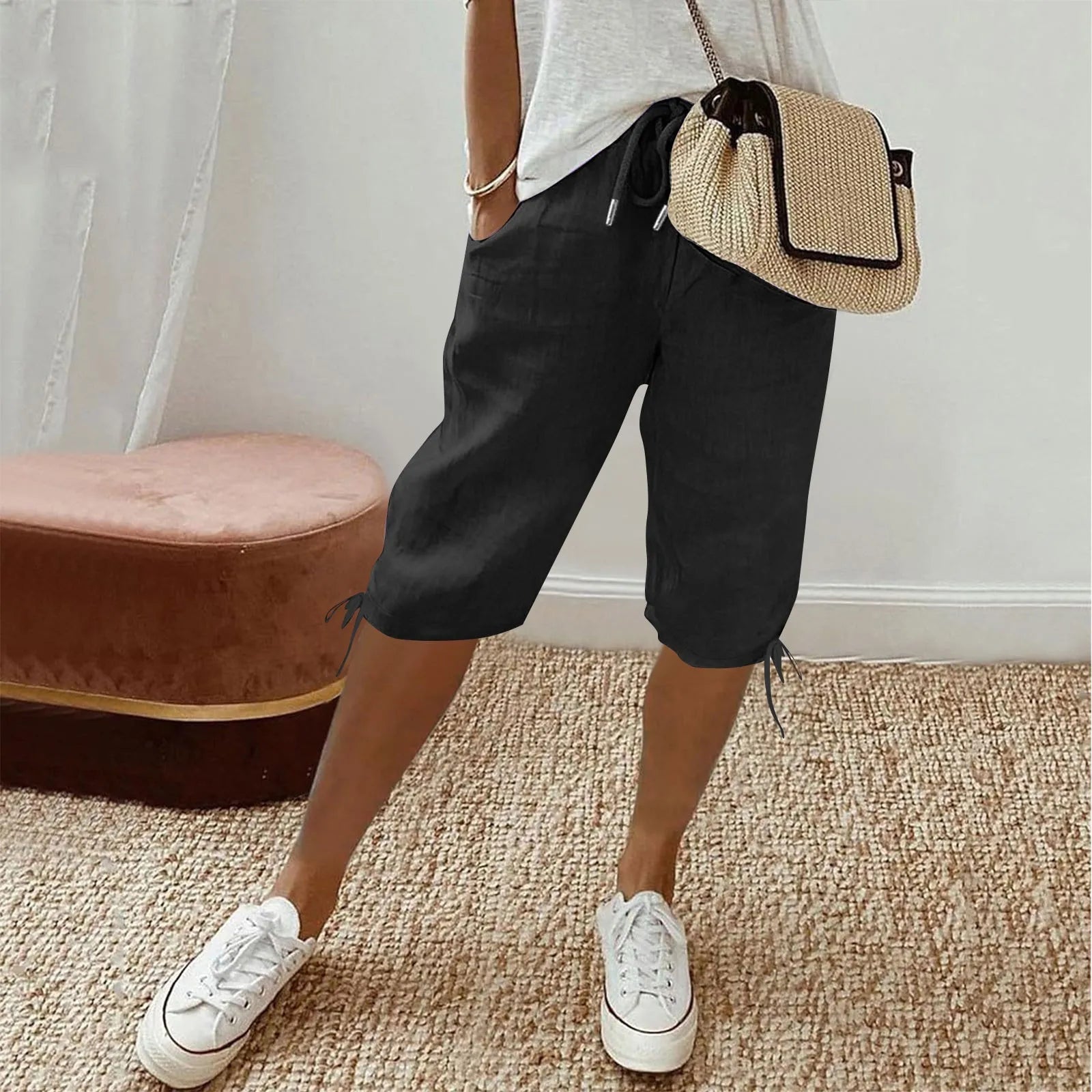 Lene™ | Stilfulde hørshorts.