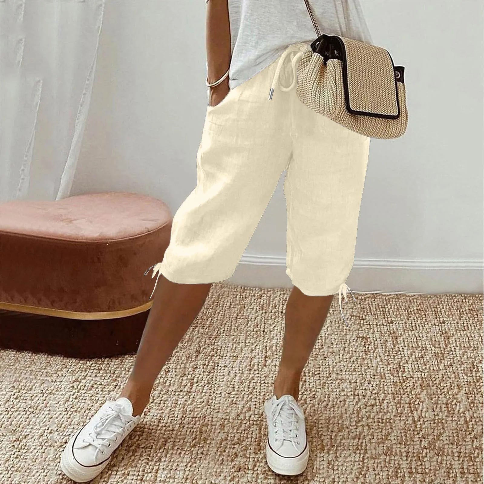 Lene™ | Stilfulde hørshorts.