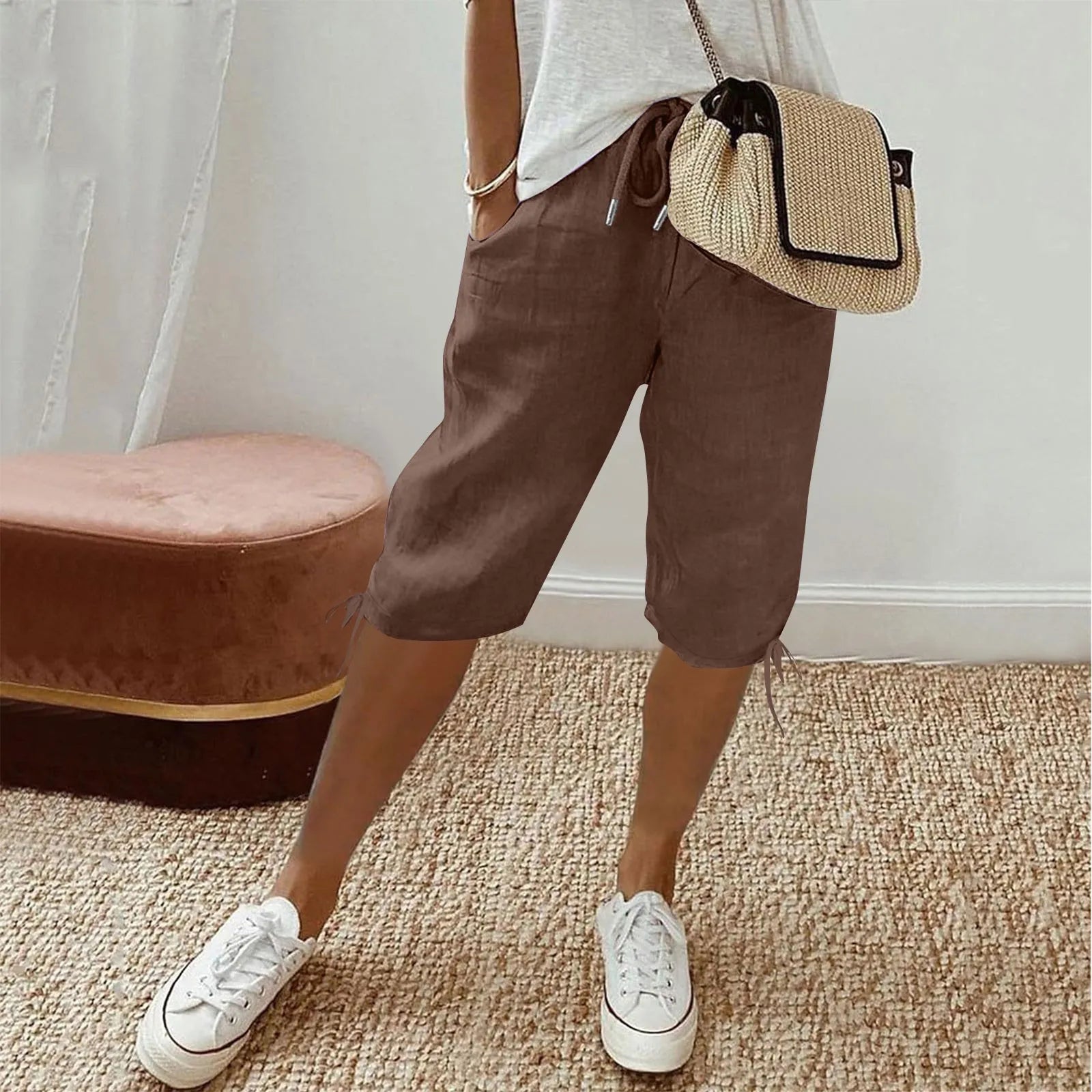 Lene™ | Stilfulde hørshorts.