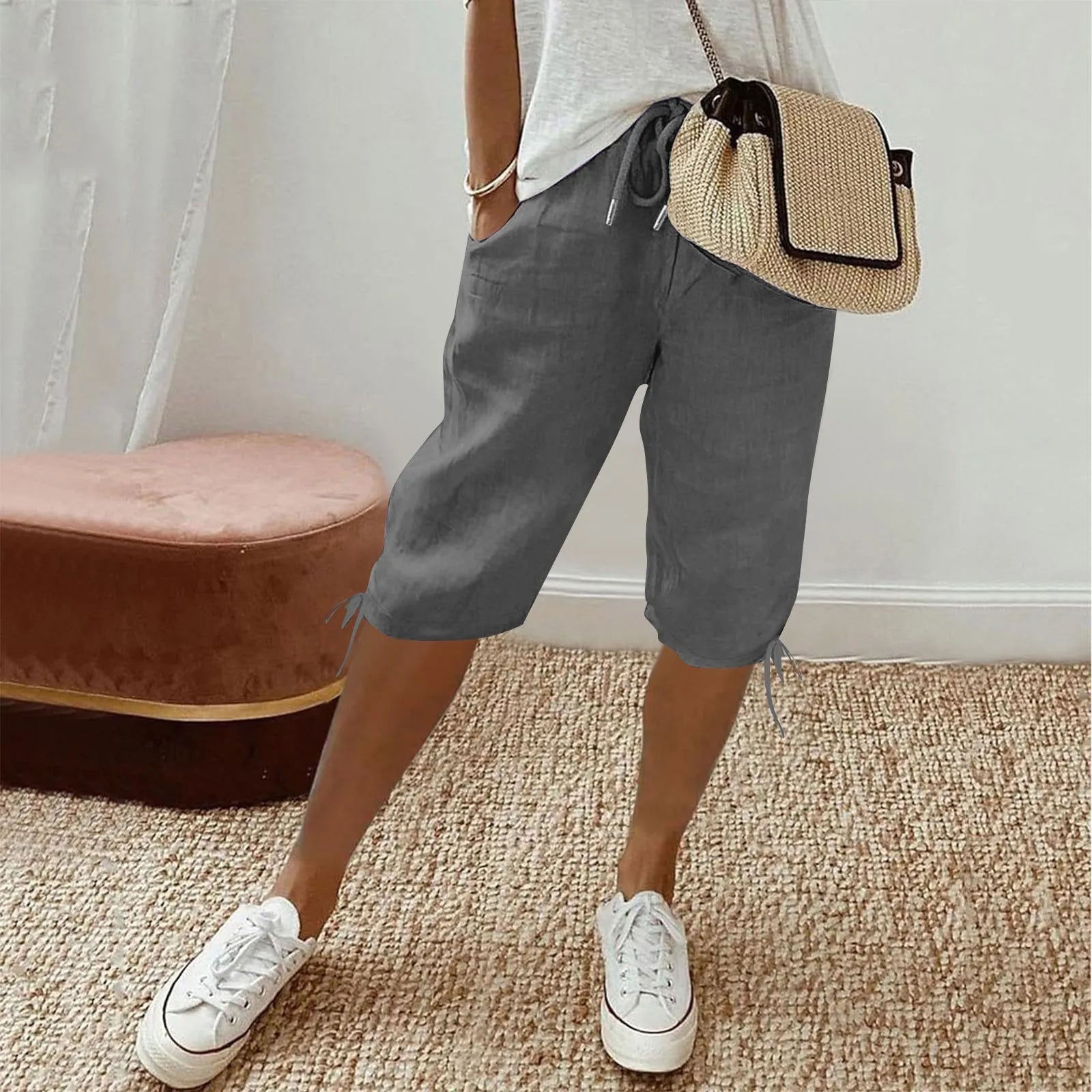 Lene™ | Stilfulde hørshorts.