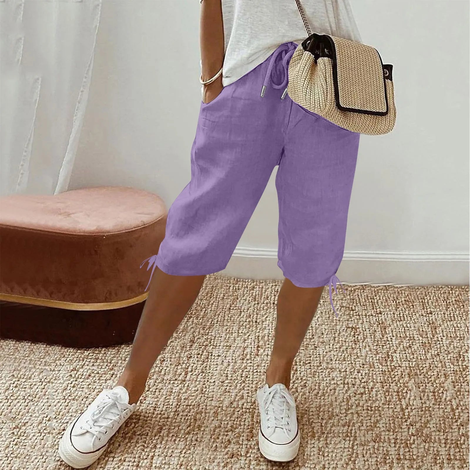 Lene™ | Stilfulde hørshorts.