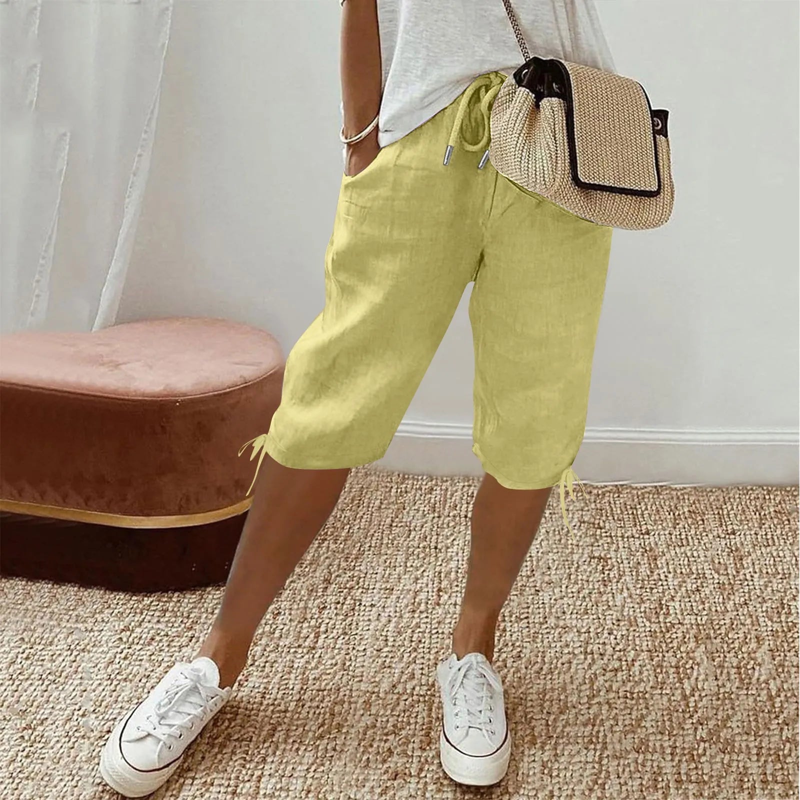 Lene™ | Stilfulde hørshorts.