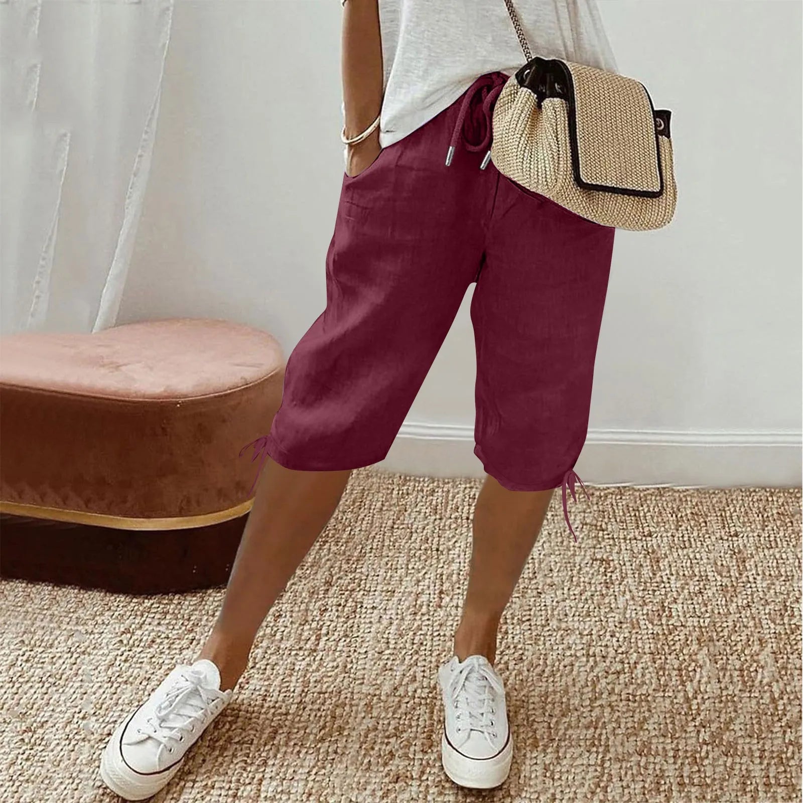 Lene™ | Stilfulde hørshorts.