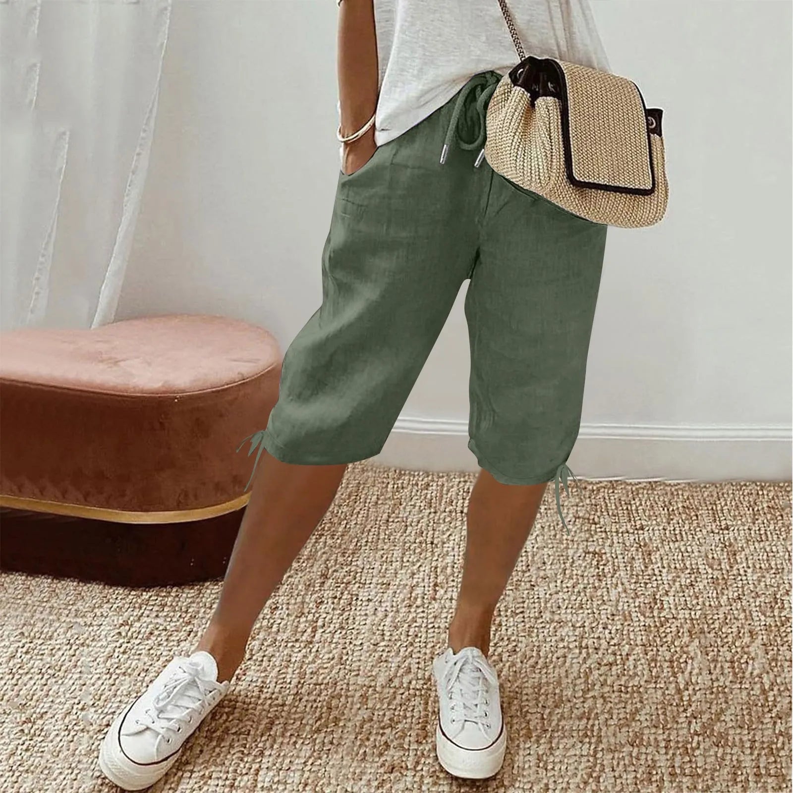 Lene™ | Stilfulde hørshorts.
