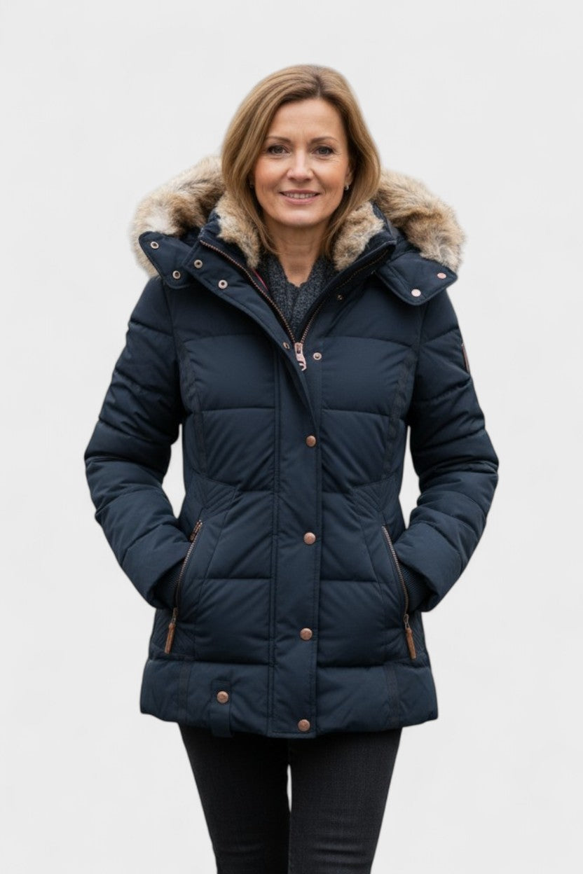 Thilde™ | Frakke med blødt pelsfor