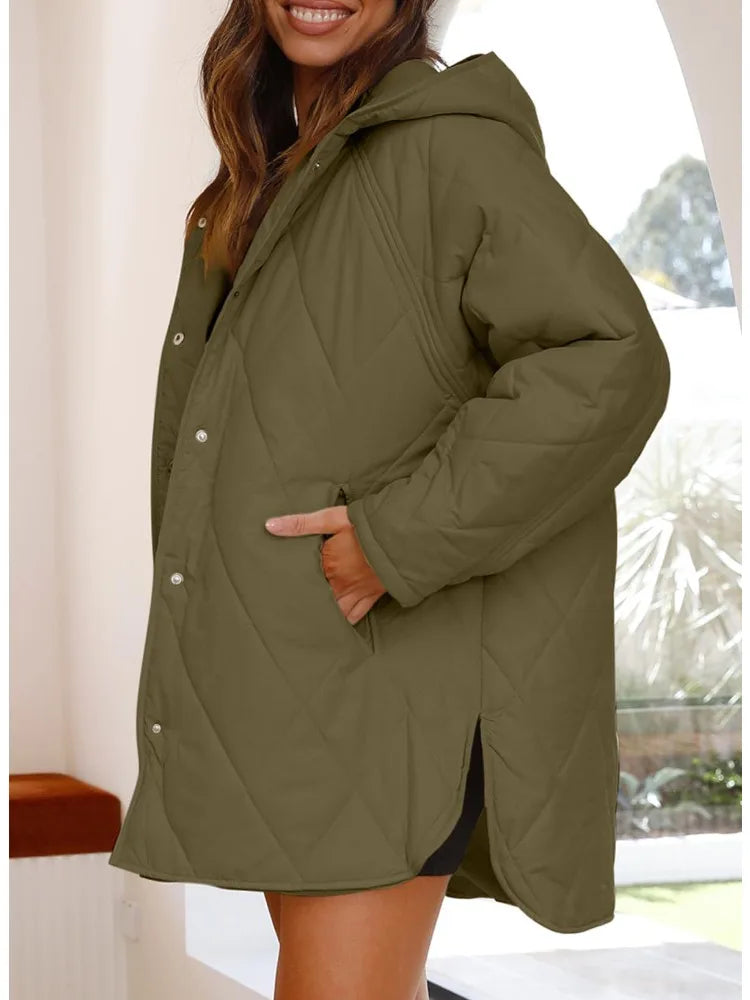 CORVAYA™ – OVERSIZE VINTERJAKKE MED HÆTTE