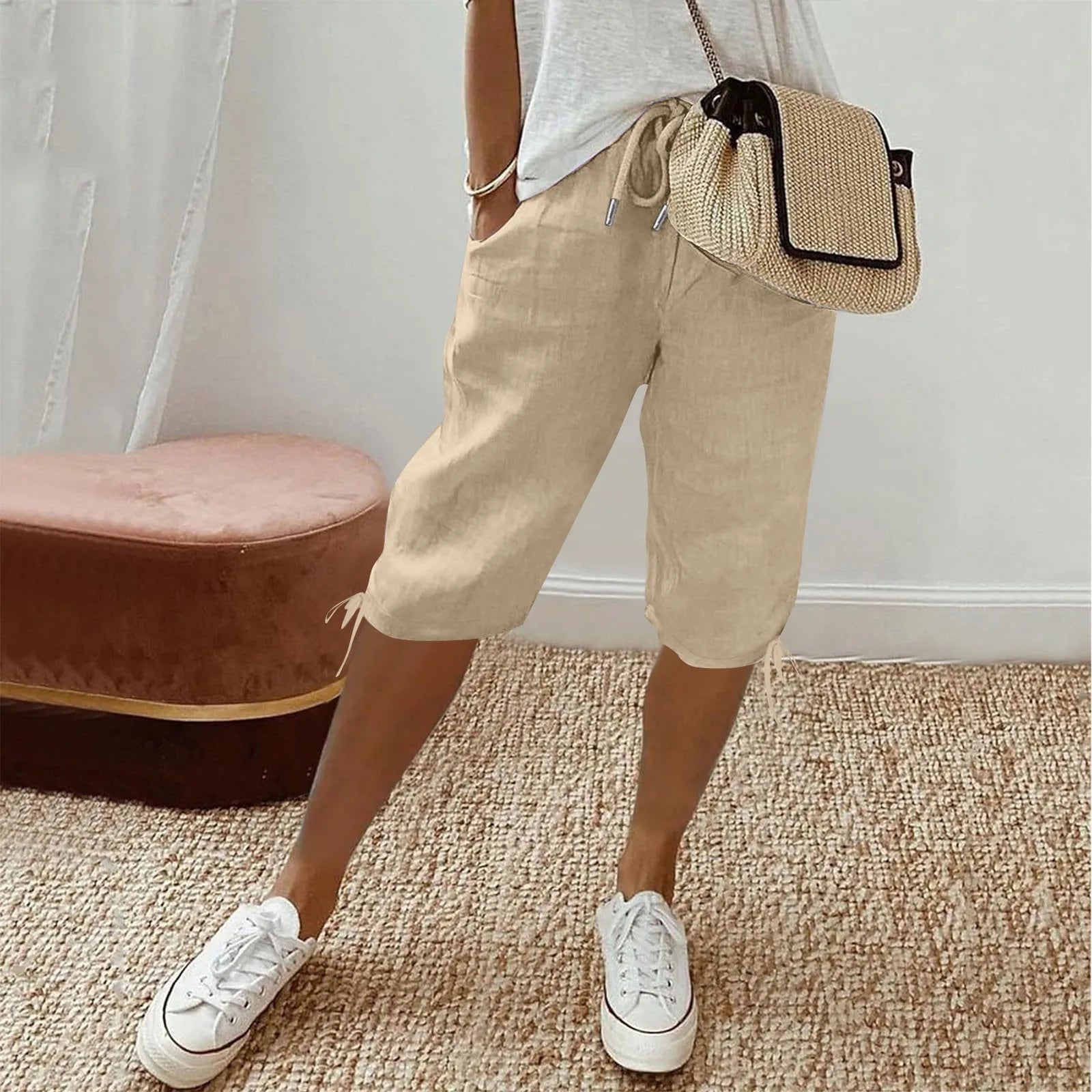 Lene™ | Stilfulde hørshorts.
