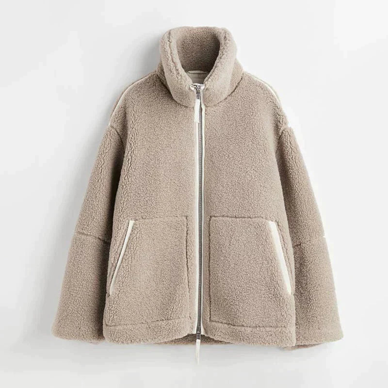 ROSE™ – DAMER JAKKE I OVERSIZE TEDDY MED LYNÅS