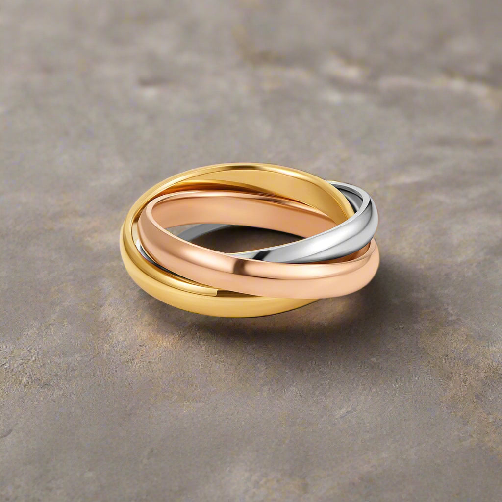 Tre-farvet Loop-ring.